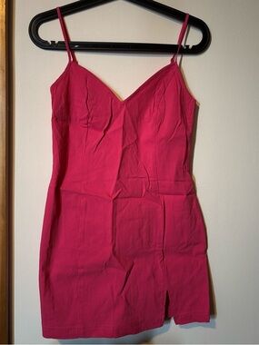 Hot Pink Spaghetti Strap Slip Dress